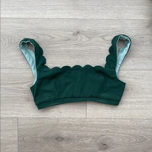 Marysia Swim Green Scalloped Bikini Top